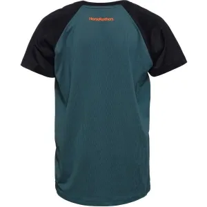 HORSEFEATHERS Detský bike dres Spike - petrol/black BLUE velikost M