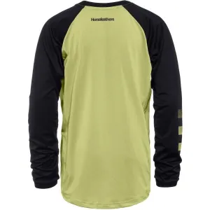 HORSEFEATHERS Detský bike dres Spike LS - nile/black GREEN velikost XL