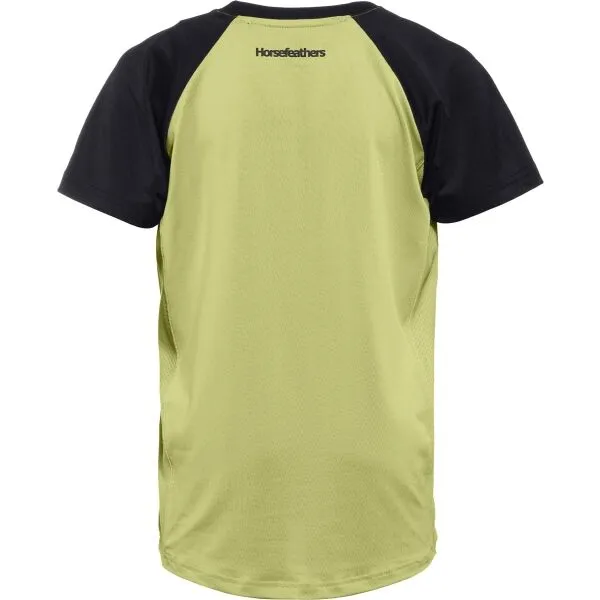 HORSEFEATHERS Detský bike dres Spike - nile/black GREEN velikost M