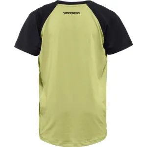 HORSEFEATHERS Detský bike dres Spike - nile/black GREEN velikost M