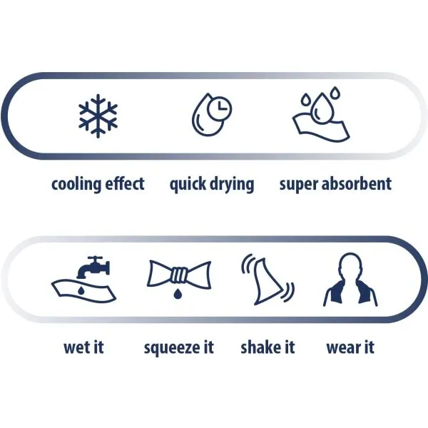 AQUOS COOL TOWEL Chladiaci uterák, modrá, veľkosť