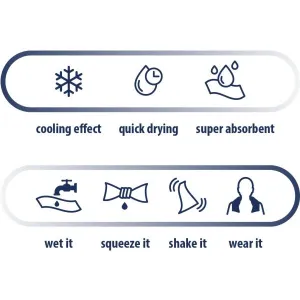 AQUOS COOL TOWEL Chladiaci uterák, modrá, veľkosť