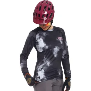 HORSEFEATHERS Dámsky bike dres Deco LS - grayscale GRAY velikost S