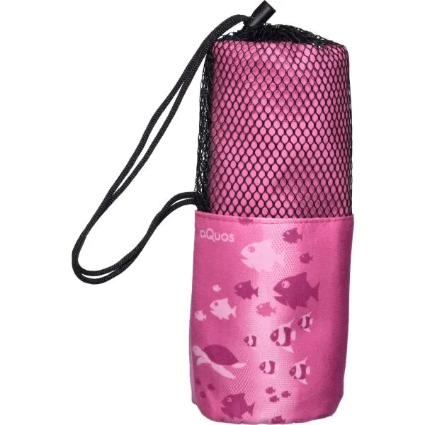 AQUOS SEA PONCHO M Detské pončo z rýchloschnúceho materiálu, ružová, veľkosť