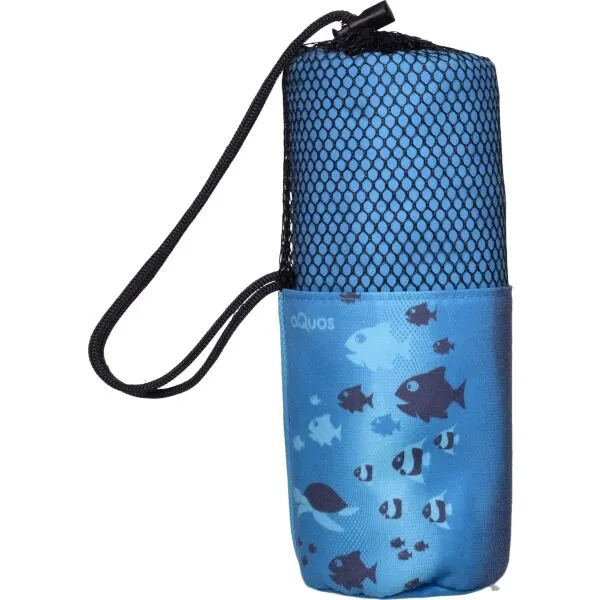 AQUOS SEA PONCHO M Detské pončo z rýchloschnúceho materiálu, modrá, veľkosť