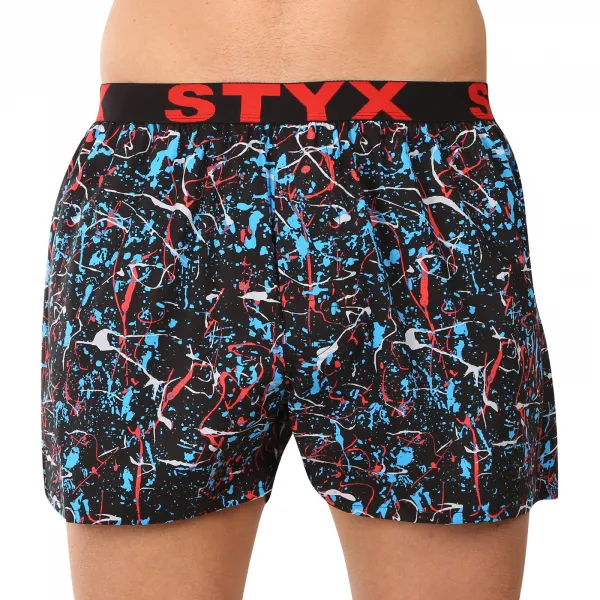 3PACK pánske trenky Styx art športová guma viacfarebné (3B18456) S, trenírky