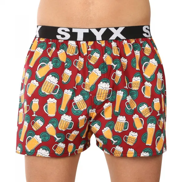 3PACK pánske trenky Styx art športová guma viacfarebné (3B18456) S, trenírky