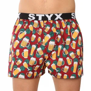3PACK pánske trenky Styx art športová guma viacfarebné (3B18456) S, trenírky