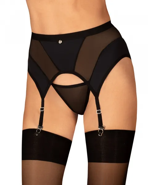 Dámsky podväzkový pás Obsessive čierny (Chic Amoria garter belt) M/L