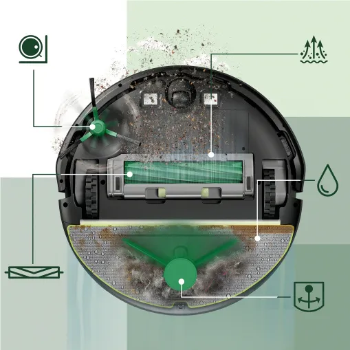 iRobot Roomba 205 DustCompactor Combo - biely - Robotický vysávač s mopom