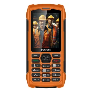 EVOLVEO StrongPhone H1, vodotesný odolný Dual SIM telefón, oranžová