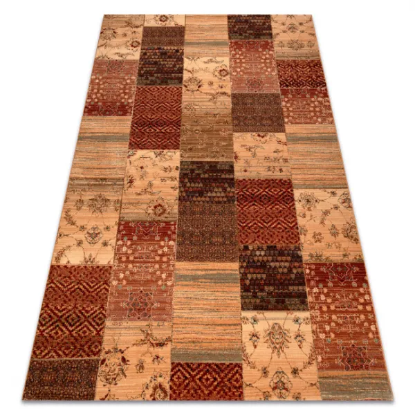 Koberec KASHQAI 4327 101 Patchwork terakota