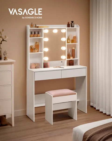 Toaletný stolík s LED osvetlením RDT126W01