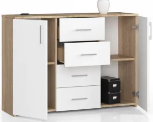 Ak furniture Komoda Torvi K 110,4 cm dub sonoma/biela