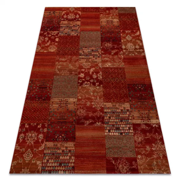 Koberec KASHQAI 4327 300 Patchwork bordový