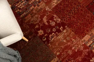 Koberec KASHQAI 4327 300 Patchwork bordový