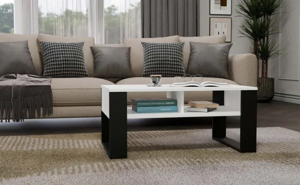 TP Living Konferenčný stolík Lawa MODERN 2P biely/čierny