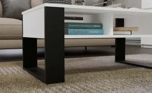 TP Living Konferenčný stolík Lawa MODERN 2P biely/čierny