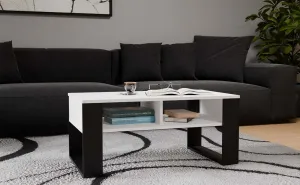 TP Living Konferenčný stolík Lawa MODERN 2P biely/čierny