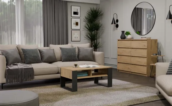 TP Living Konferenční stolek Lawa MODERN 2P dub artisan/antracit