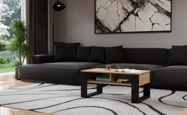 TP Living Konferenční stolek Lawa MODERN 2P dub artisan/černý