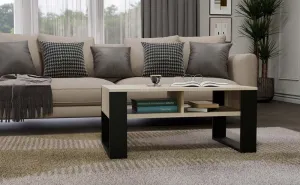 TP Living Konferenčný stolík Lawa MODERN 2P dub sonoma/čierna