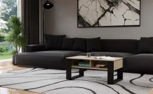 TP Living Konferenčný stolík Lawa MODERN 2P dub sonoma/čierna