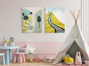 Benlemi Obraz na plátne do detskej izby CESTA NA VRCHOL Zvoľte rozmer: 75 x 100 cm