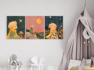 Benlemi Obraz na plátne na stenu do detskej izby CESTA MALÉHO PRINCA Zvoľte rozmer: 80 x 80 cm