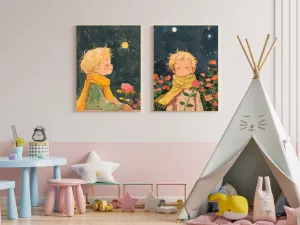 Benlemi Obraz na plátne na stenu do detskej izby MALÝ PRINC a hviezdy Zvoľte rozmer: 75 x 100 cm