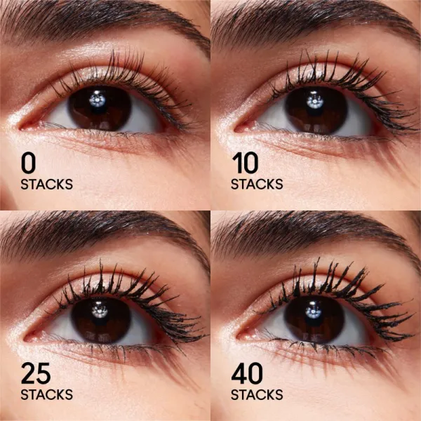 MAC Cosmetics MACStack Mascara Superstack Mega Brush objemová a predlžujúca riasenka mini odtieň Black 8 ml