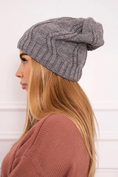 Kesi Čapica s fleece Sylwia K244 svetlo šedá