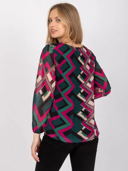 Blouse-DHJ-BZ-8643-2.67P-dark green