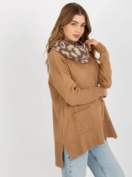 Scarf-AT-KM-ENEC-B63-1.44P-dark beige