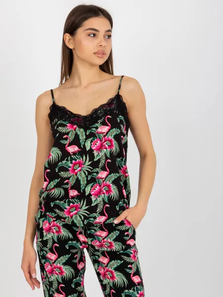 Blouse-D73771M11059A-black-green