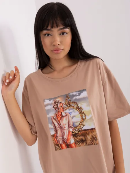 T-shirt-LK-TS-509353-1.33P-dark beige