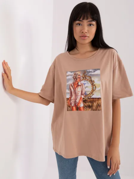 T-shirt-LK-TS-509353-1.33P-dark beige