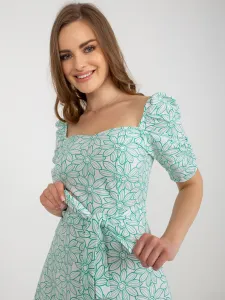 Dress-LK-SK-509002.03P-white-green