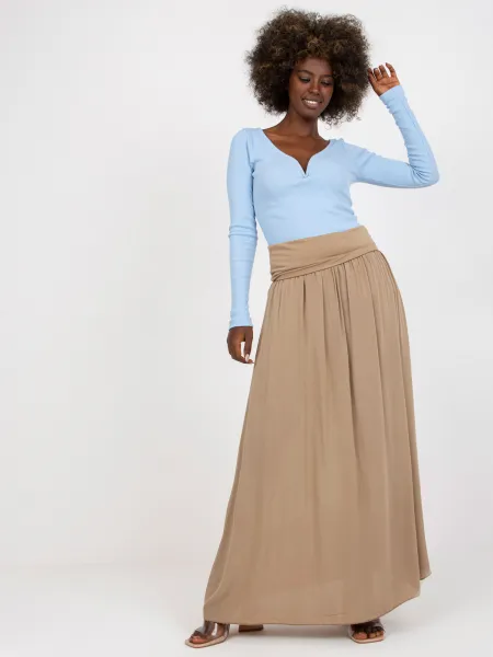 Skirt-TW-SD-BI-82160.48-dark beige