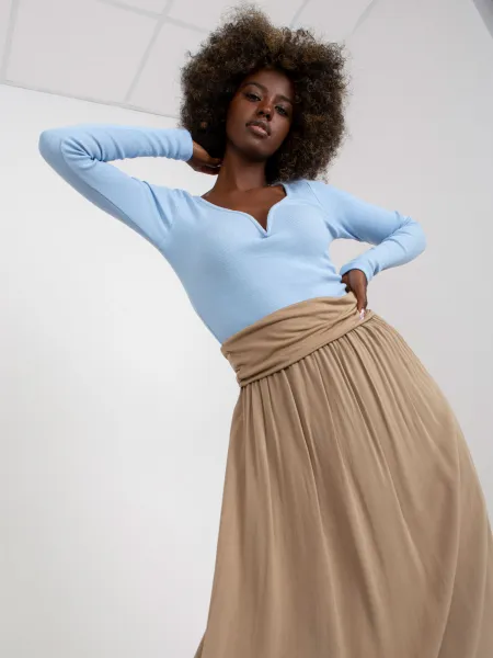 Skirt-TW-SD-BI-82160.48-dark beige