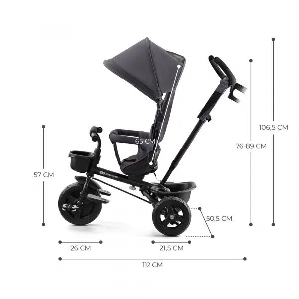 Trojkolka Kinderkraft Aveo Malachite Grey