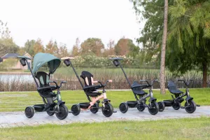 QPLAY Trojkolka Elite Platinum Grey, 6 v 1, vek 10-72 mesiacov