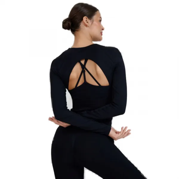 Dámske tréningové tričko s dlhým rukávom 4F LONGSLEEVE FNK F403-20S-DEEP BLACK