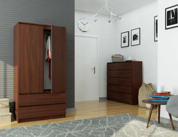 Ak furniture Šatníková skriňa Star 90 cm wenge