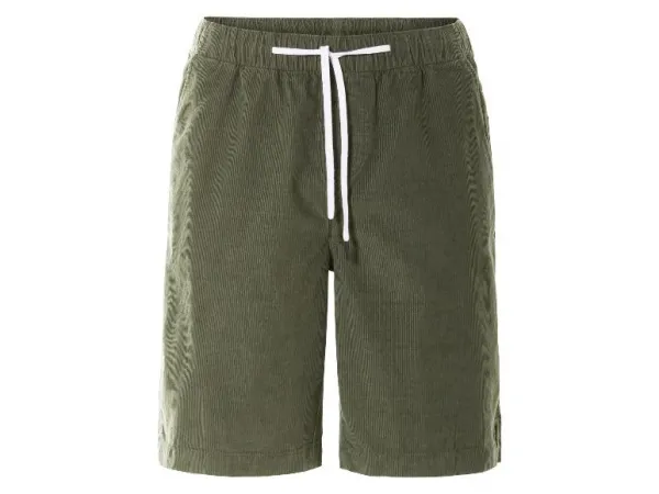 Livergy® Pánske kordové šortky (zelená, S (44/46))