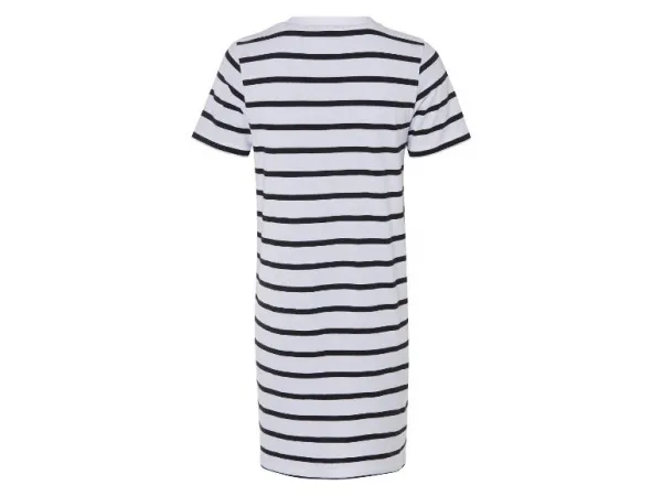 esmara® Dámske tričkové šaty (pruhy/čierna/biela, XS (32/34))