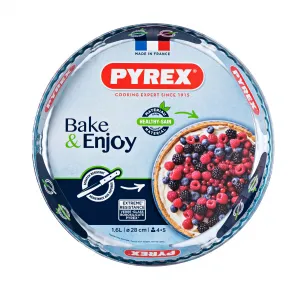 Skleněná zapékací forma na koláč PYREX 28cm, borosilikát