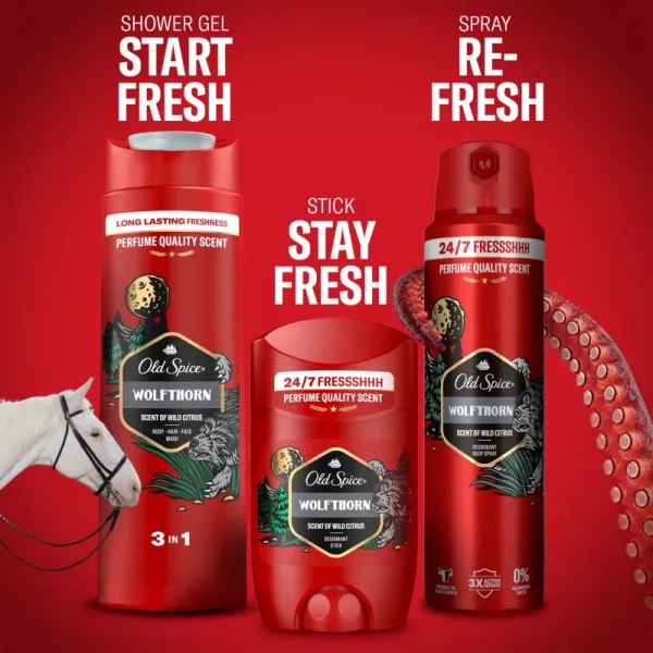 Old Spice Wolfthorn tuhý dezodorant pre mužov 65 ml