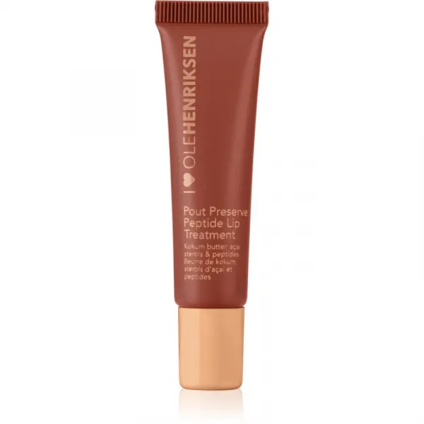 OLEHENRIKSEN Pout Preserve Peptide Lip Treatment hydratačný lesk na pery odtieň Cocoa Crème 12 ml