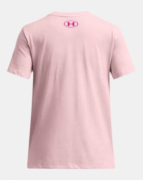 Under Armour UA BIG LOGO UA FILL SS Dievčenské tričko, ružová, veľkosť